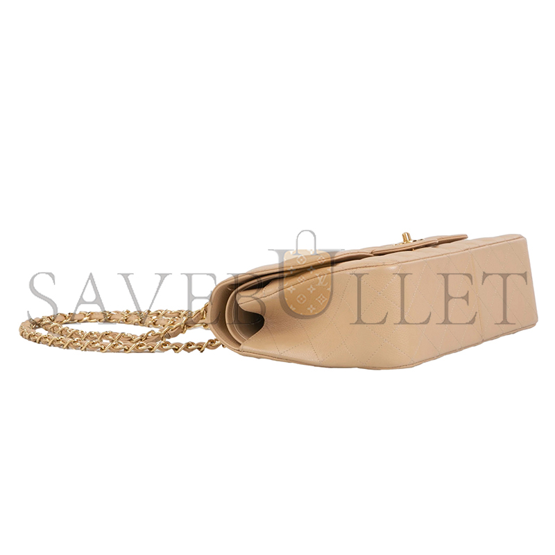 Ch**el jumbo classic double flap bag beige caviar gold hardware (30*21*9cm)